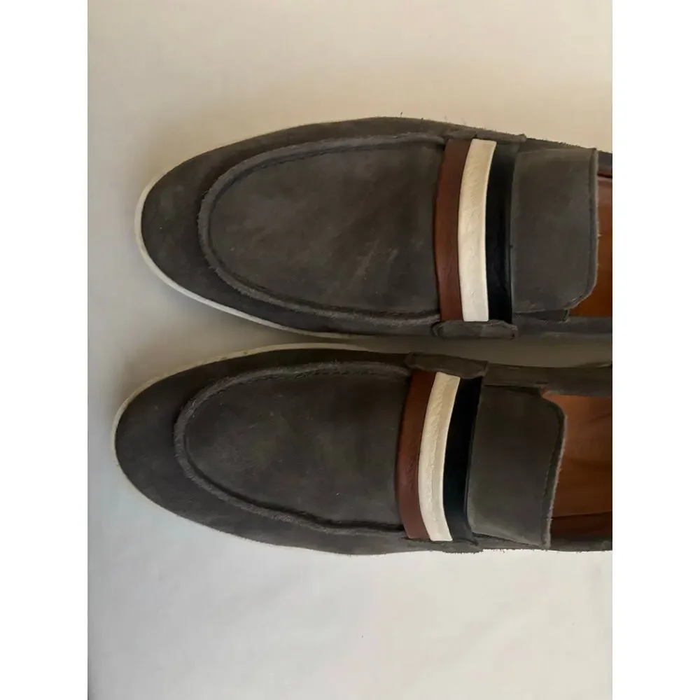 Allen Edmonds Randolph Loafers Men 11D Gray Suede Slip On Shoes
